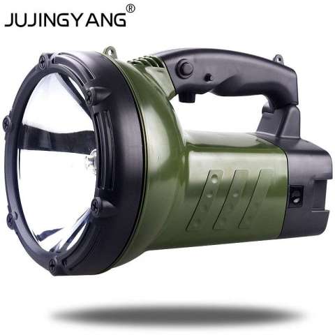 Portable rechargeable 100W searchlight outdoor halogen lighting emergency patrol spotlight